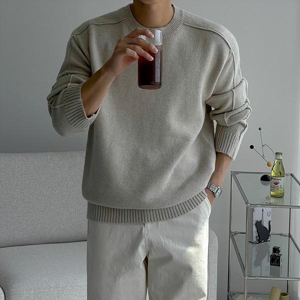 로밍 소프트 라운드 니트