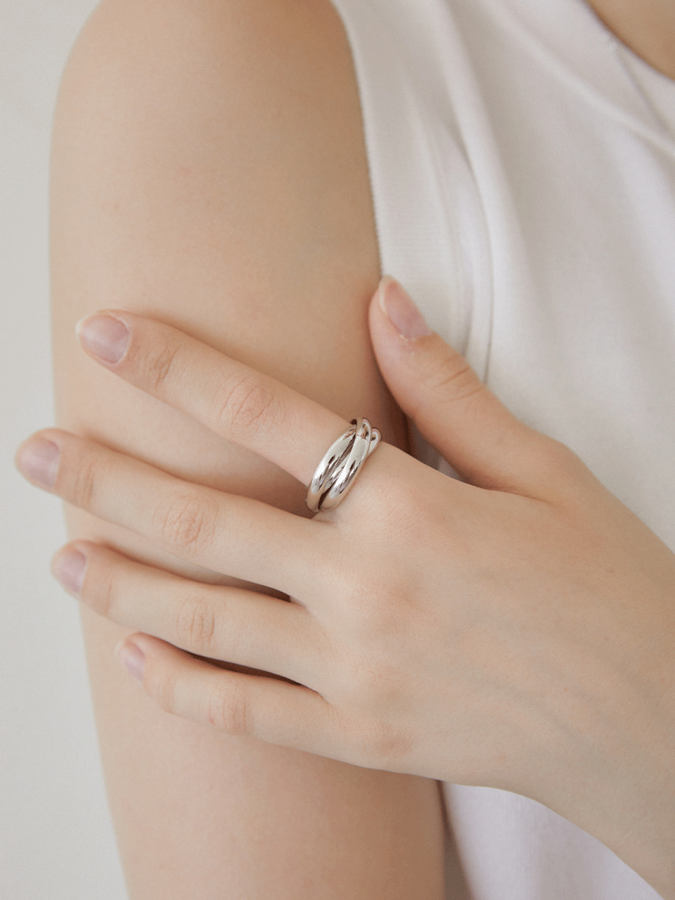 3 combined layered ring (R011_silver)