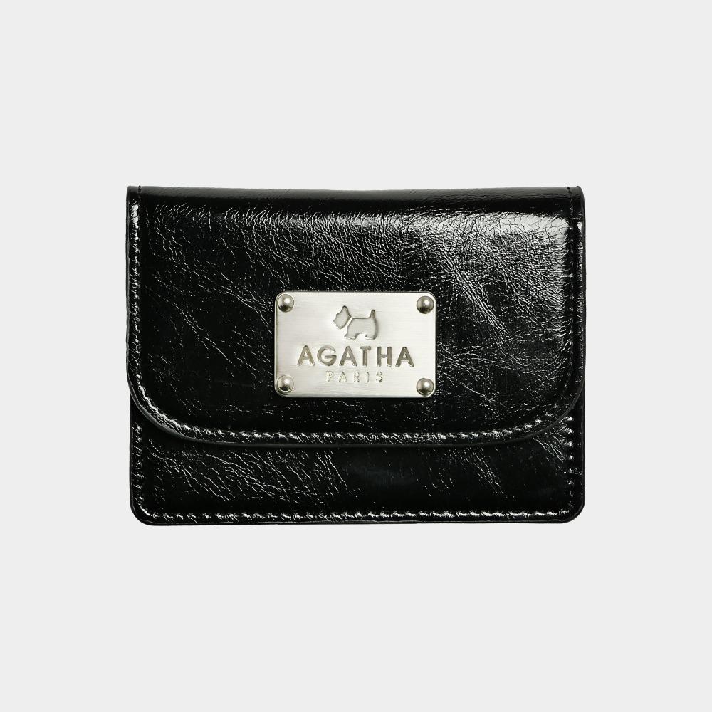 아코디언 가죽 카드지갑 블랙