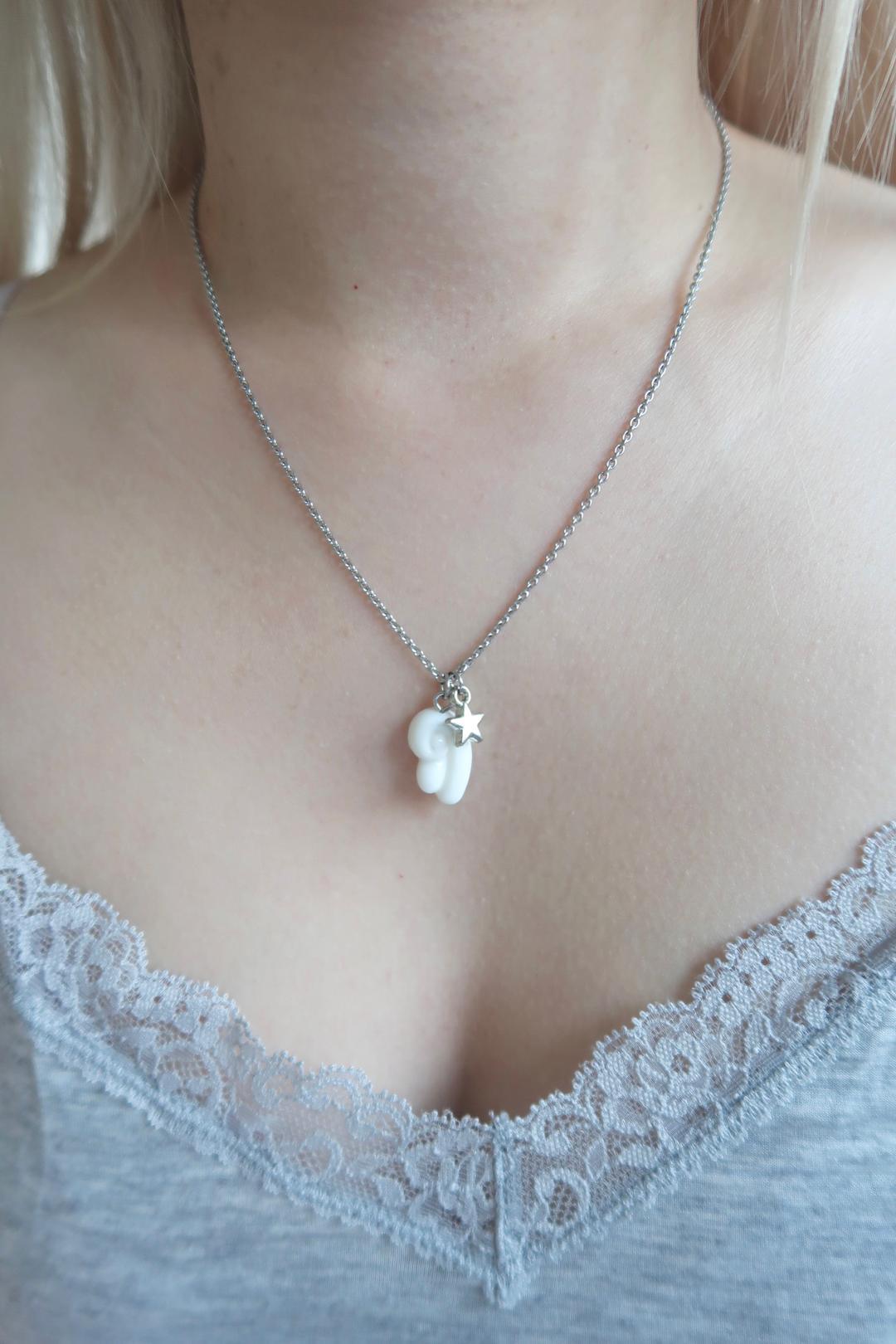 white wing star necklace