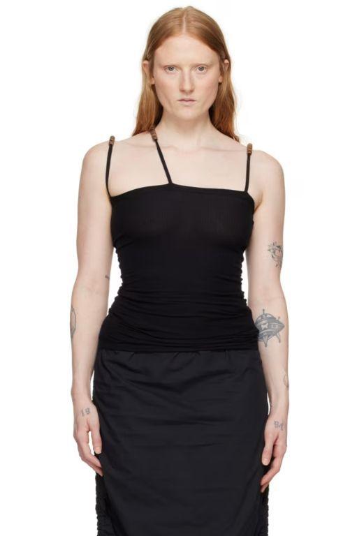 Black Tav Tank Top 241922F111023
