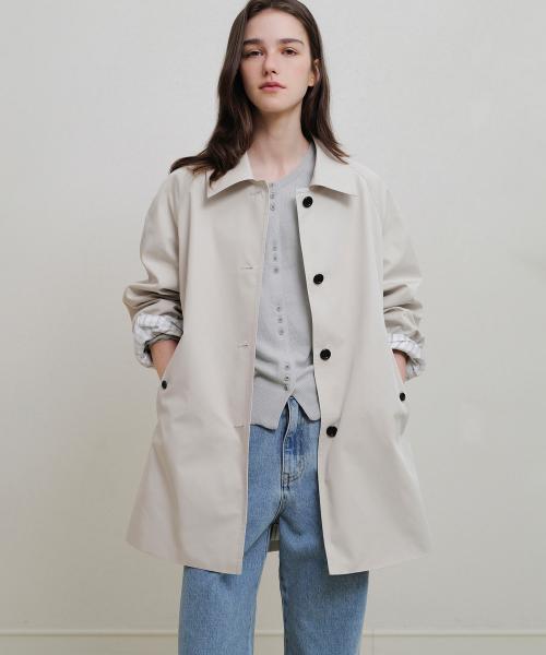 Sophie half trench coat (gray beige)