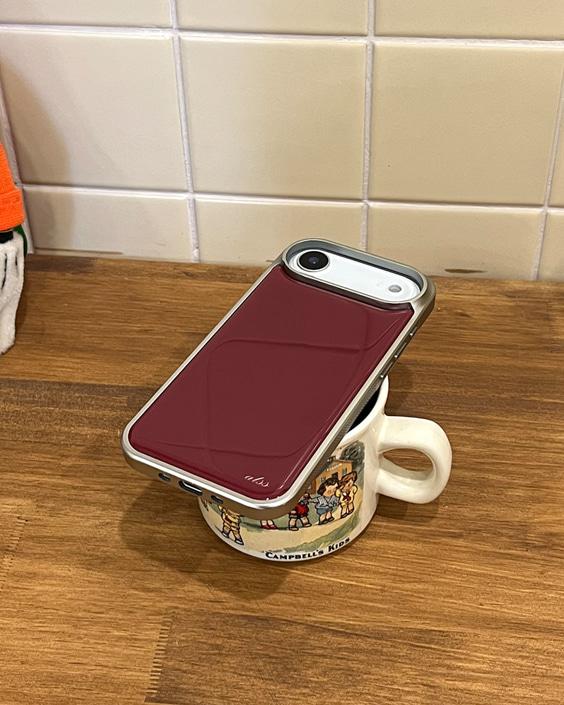 버건디 에폭시 실버 범퍼케이스