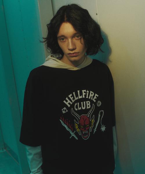 [기묘한 이야기 컬래버] HELLFIRE CLUB 티셔츠 1 [블랙]