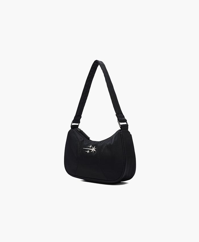 3STAR LOGO HOBO BAG[BLACK]