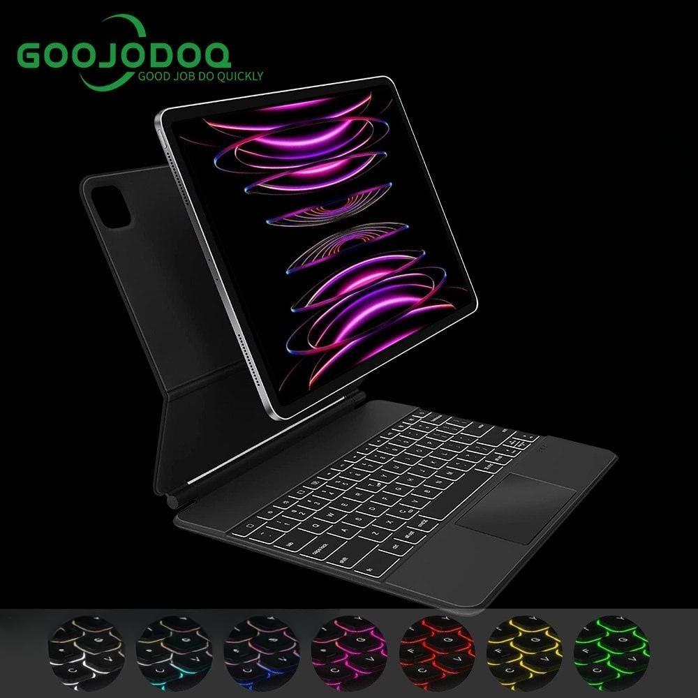 구조독 아이패드 백라이트 매직키보드 11인치 블랙 스마트폴리오 프로 7세대 M4 에어6 호환