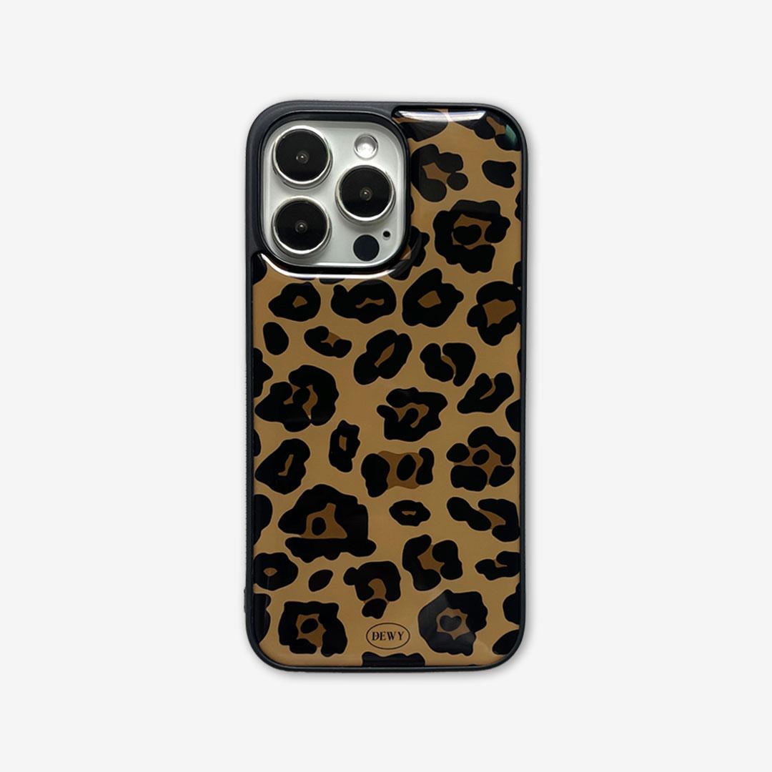 leopard phone case (pink)