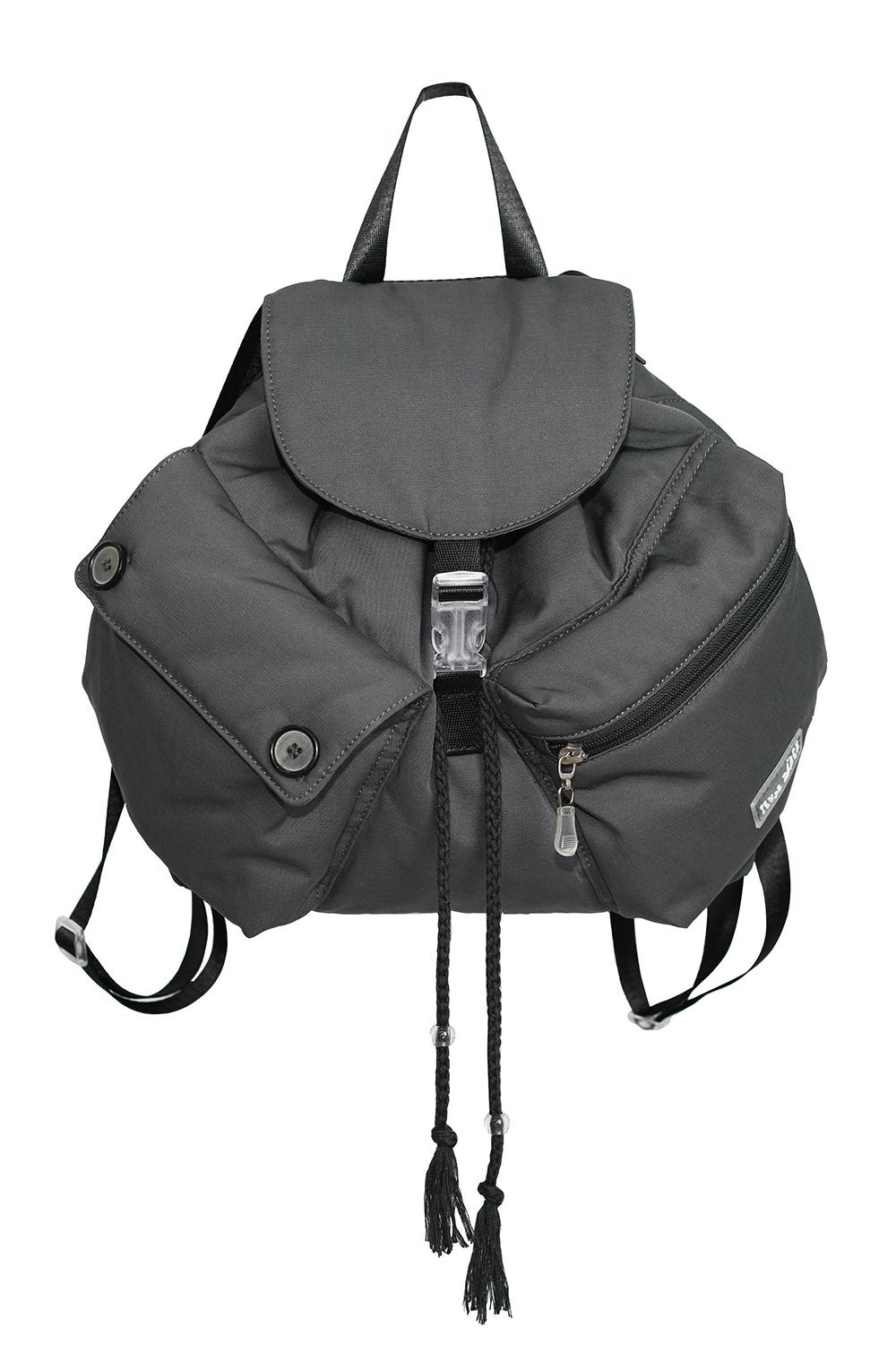 BUTTON MINI BACKPACK_CHARCOAL