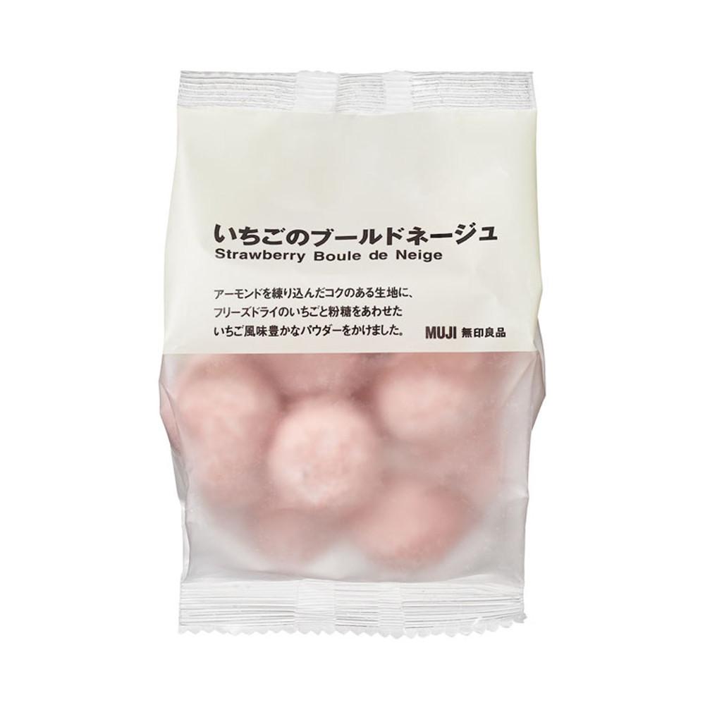 [ 무인양품 ] 이치고 브루도네쥬 85g / 딸기 스노우 볼 쿠키 부르 드 네쥬 / 일본 과자 [원산지:일본]