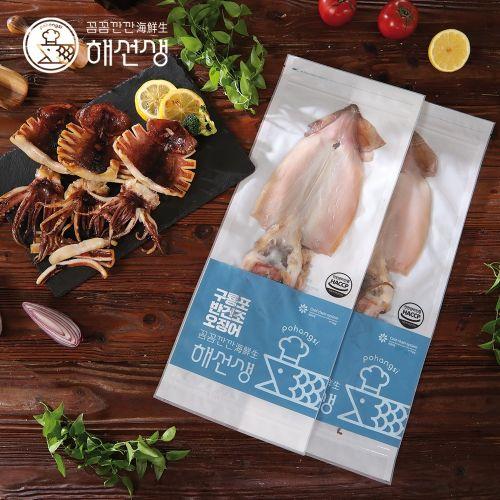 구룡포 반건조 오징어 50~60g x 24마리(팩당3마리/원양산)