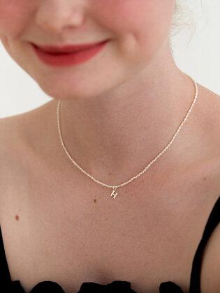 petit initial pearl necklace (Silver 925)