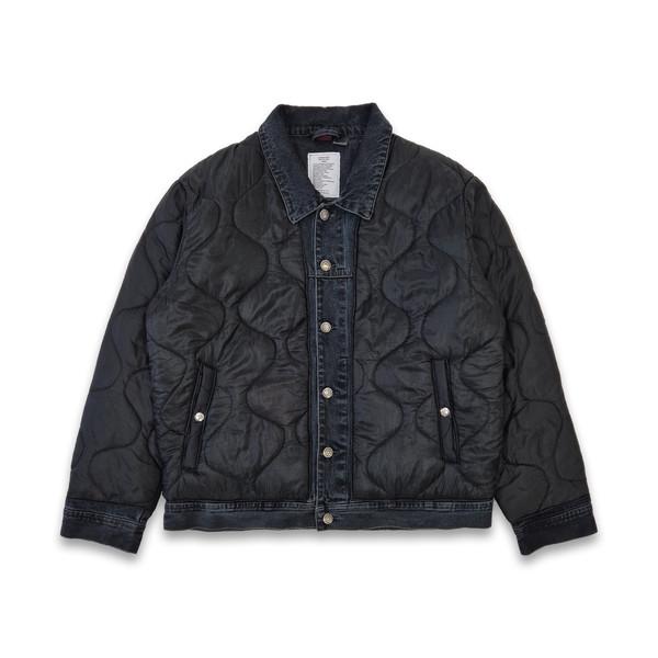 orleans re work quilted black denim jacket