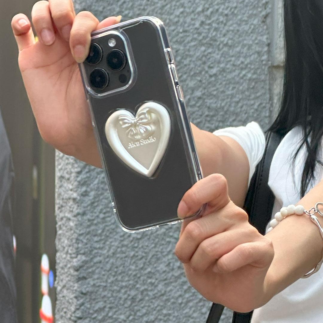[Pre-Order 발송까지 2주 소요]Cocoro Phone Case White Silver