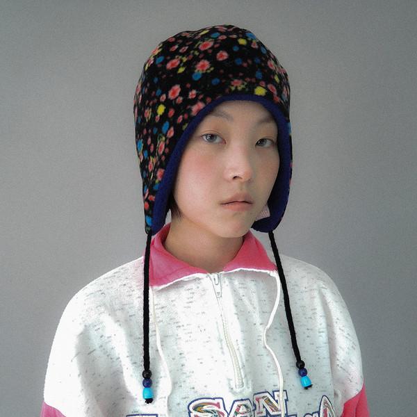 [Fruta x gorrogorra] Reversible Earflap Beanie (Black)
