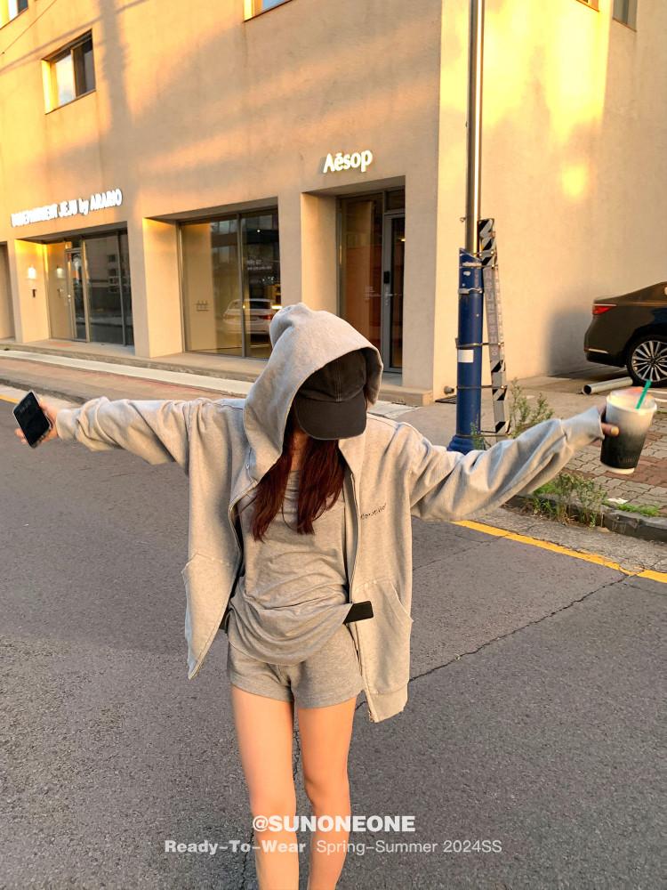 빈티지 루즈핏 후드집업 (2col)