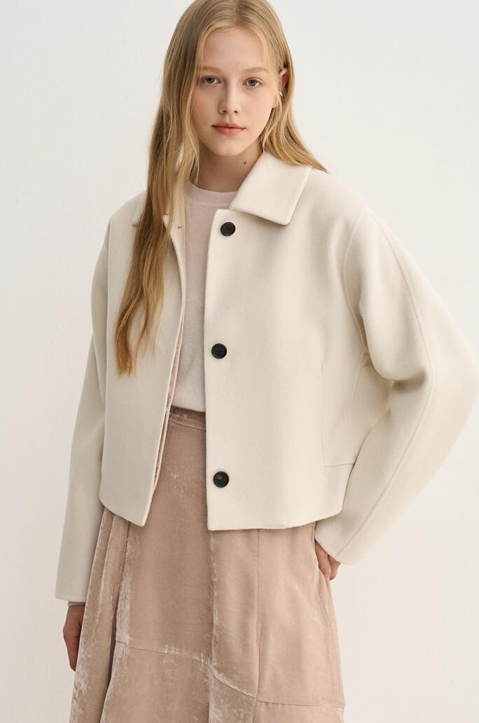 [SJSJ] 캐시미어 블렌드 핸드메이드 숏 코트