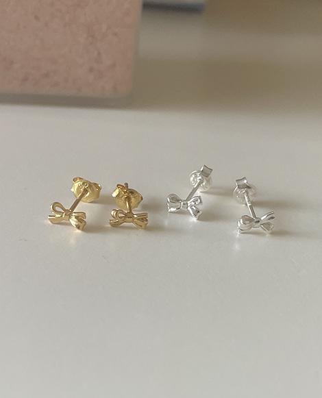 baby ribbon earring *silver925
