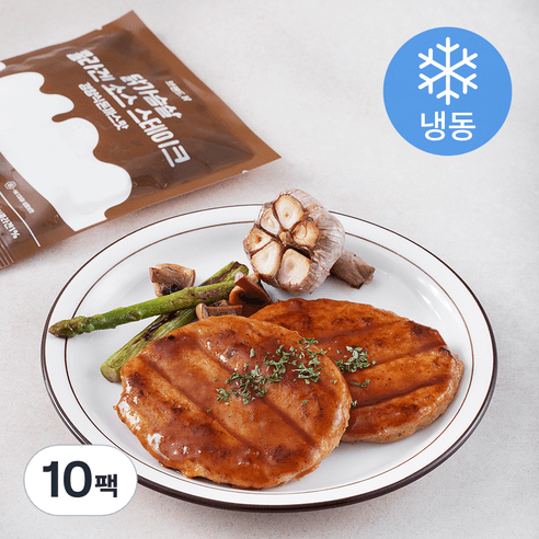 브랜드닭 닭가슴살 콜라겐 소스 스테이크 경양식돈까스맛 (냉동), 85g, 10팩