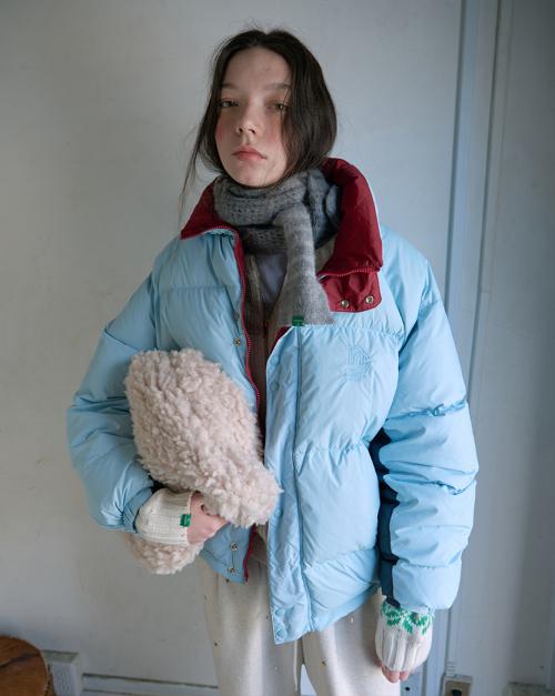 280. 리버시블 덕다운 점퍼 _ 스카이블루 레드