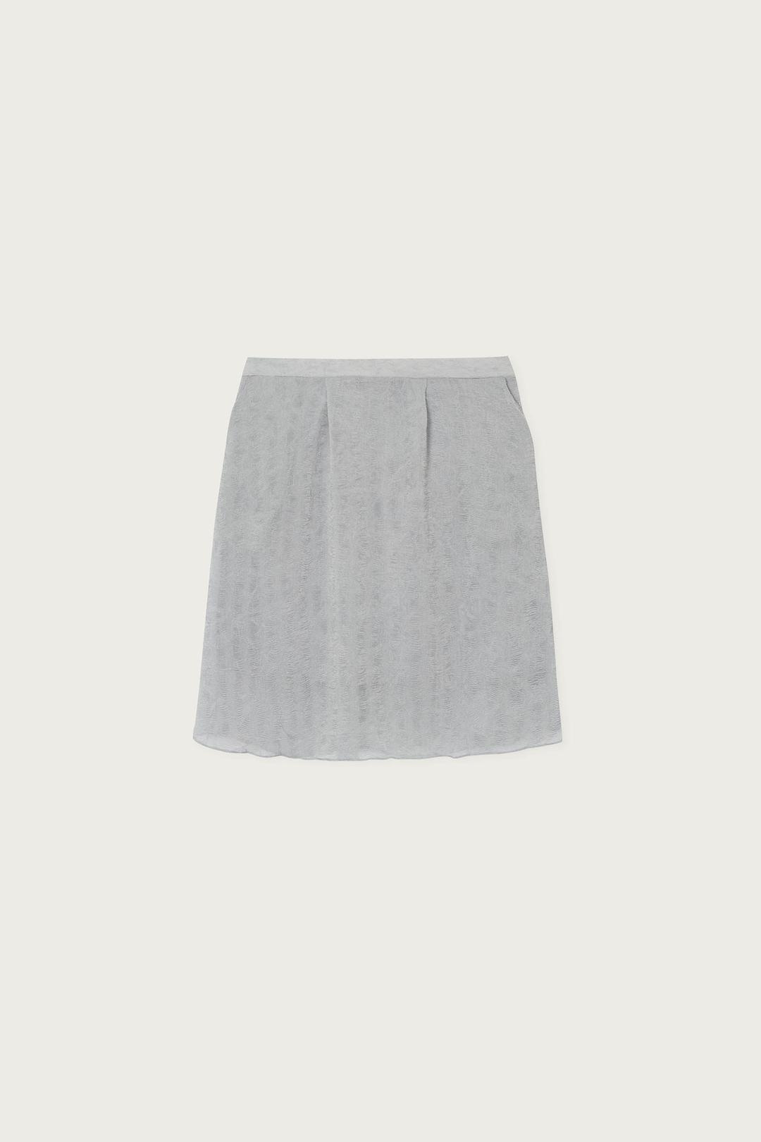 SHEER LAYERED SKIRT FOG