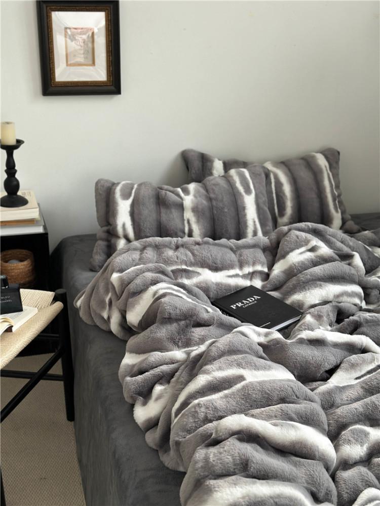 페르지아 포근한 3color 겨울이불 퍼 베개 플러시 침구커버세트 슈퍼싱글 퀸 킹