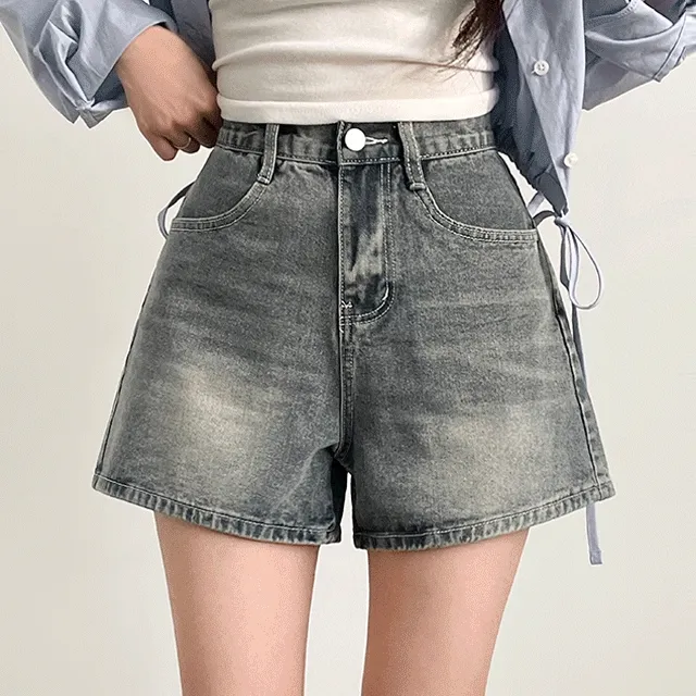 [컬러추가!/~XL까지/made] 핏극찬, 시그니처 빈티지 데님숏팬츠 청반바지 4color