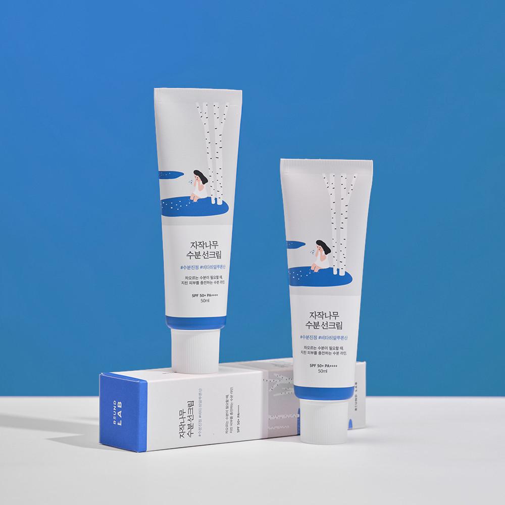 [2개SET]자작나무 수분 선크림 50ml (SPF 50+,PA++++)