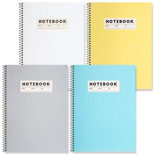 포포팬시 베이직 컬러 노트, 혼합색상, 4권 - 유선/무선노트 | 쿠팡