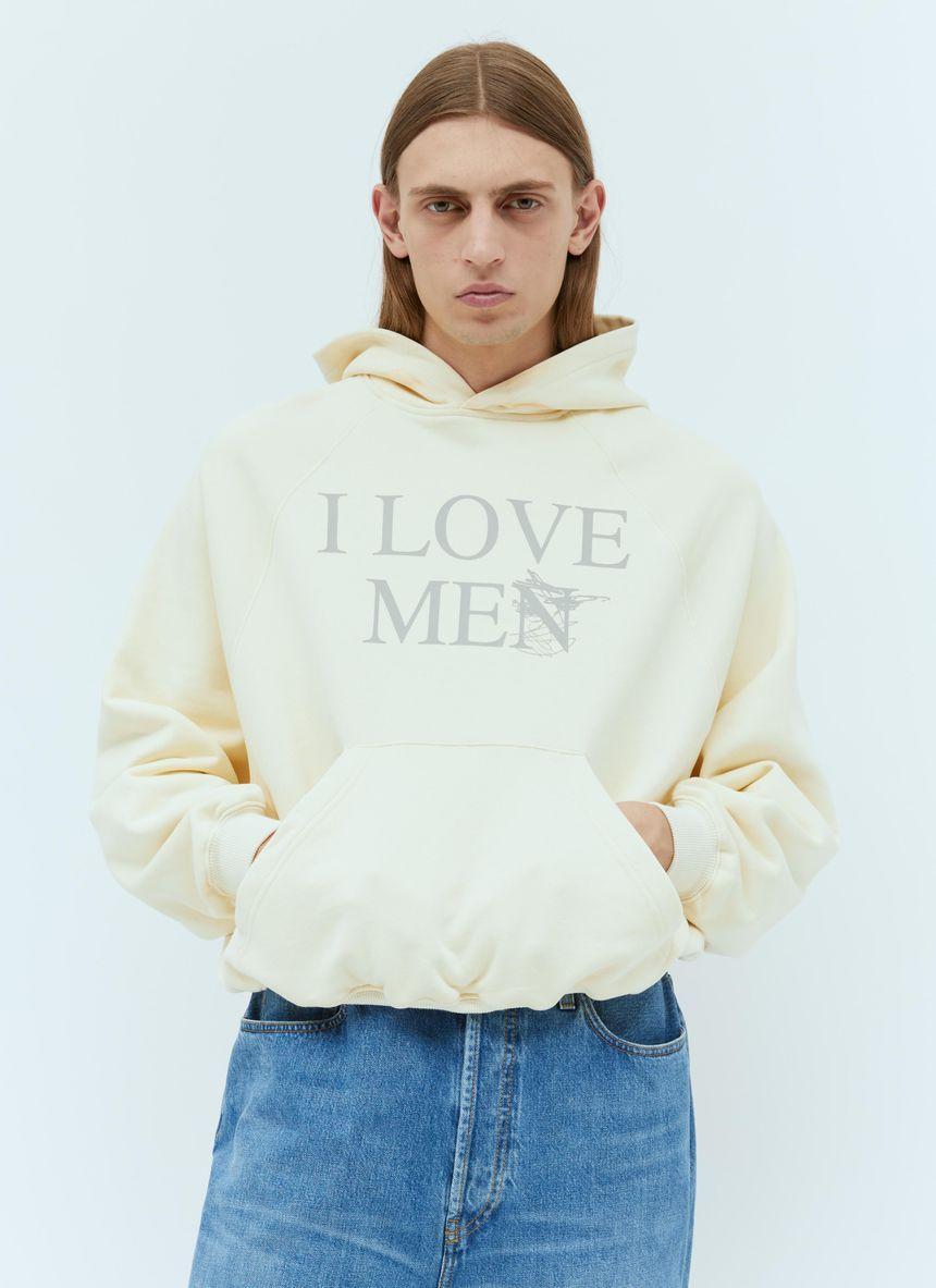 Praying 남성 I Love Men 후드 스웨트셔츠 베이지