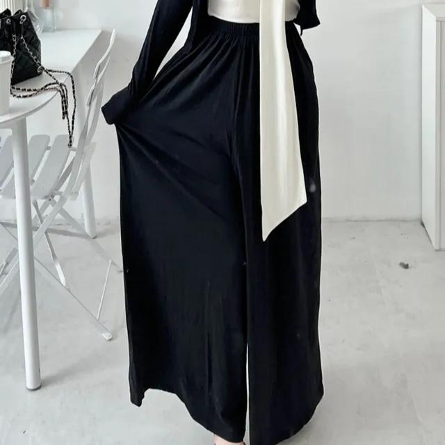 하비커버👍🏼 촤르르 루즈핏 여름바지 핀턱 모달와이드팬츠 플리츠 슬랙스