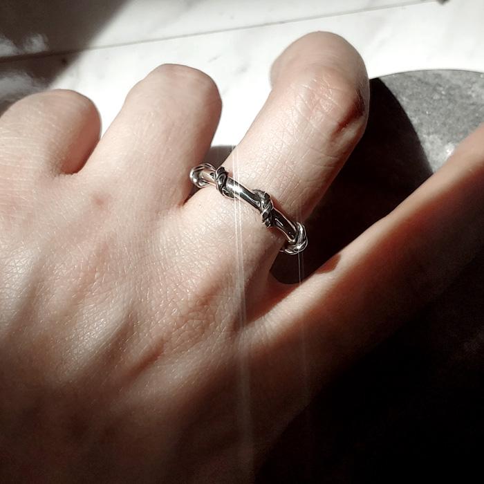 open twisted silverring