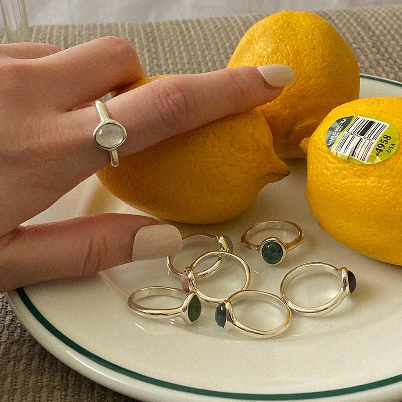 [아몬즈 단독] Baby Gemstone Bean Ring