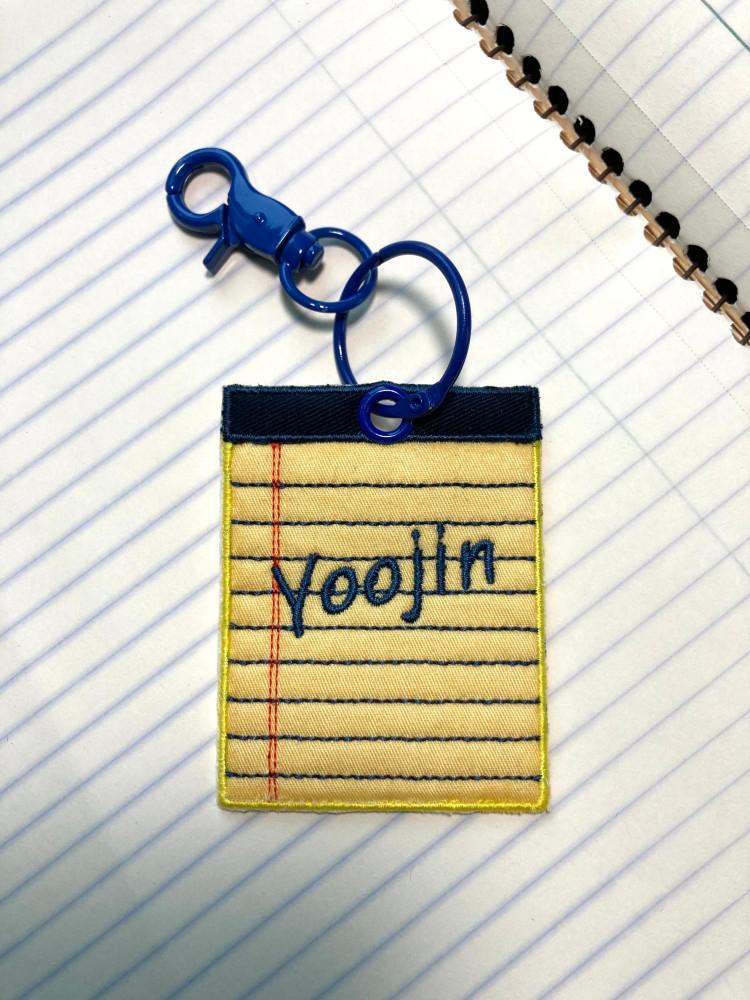 옥스포드 노트 네임텍 키링,스티커,벨크로 제작가능