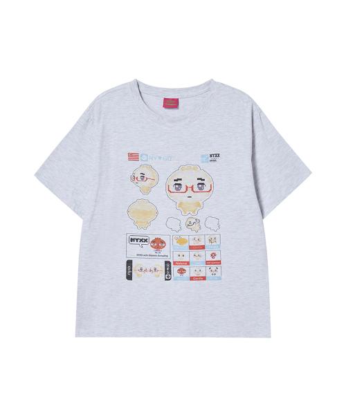 NYGD STICKER TEE HEATHER GRAY