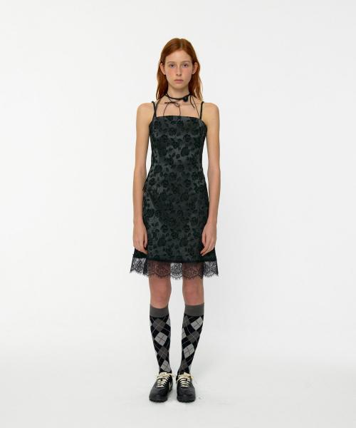 West Jacquard Slim Midi Dress (Green)