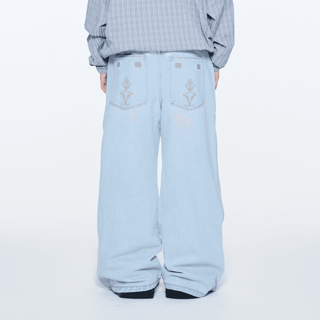 TCM ethnic denim pants (light blue) (2/7 예약배송)