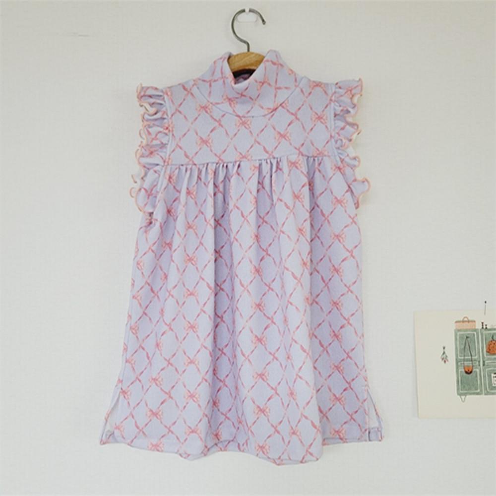 대폭 니트 다이마루 원단 리본 다이아몬드 5color C0