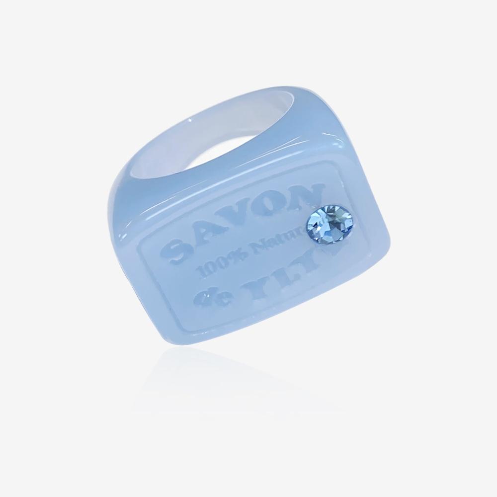 Chunky Savon ring, LAKE BLUE