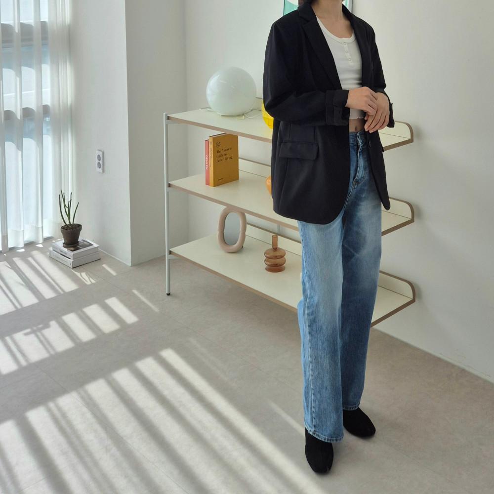 오버핏자켓 블랙자켓 여성정장자켓