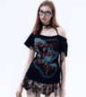 One Shoulder Short-sleeved T-shirt EMO0001
