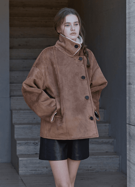 [Exclusive]시어링퍼 무스탕 자켓