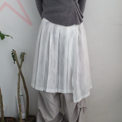 (3 C ᵒ l o🅡) 퓨어 시스루 랩 스커트