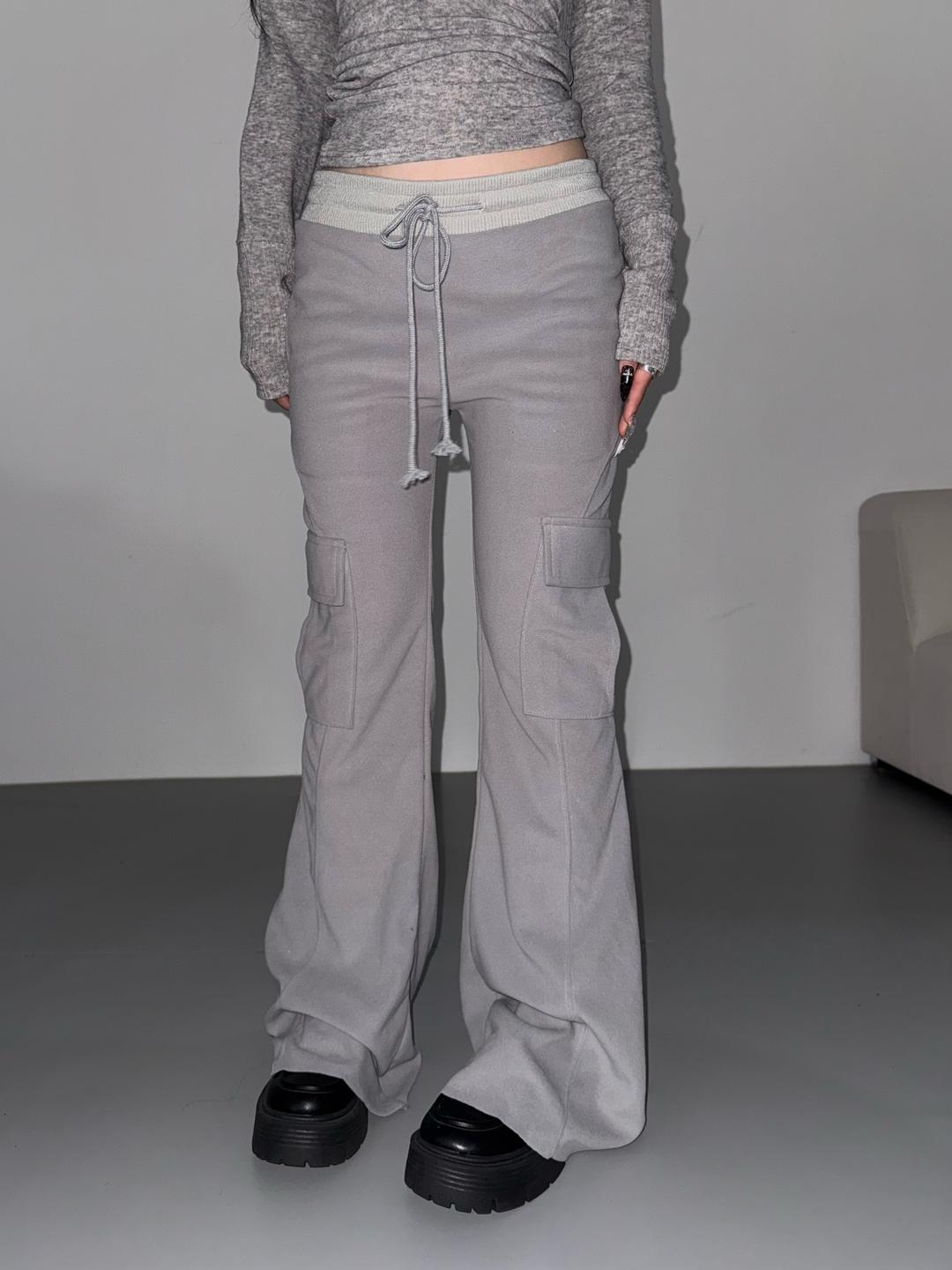 오프셋 4186. [Grey 바로배송] 후리스 립밴딩 부츠컷 팬츠 (2 color)