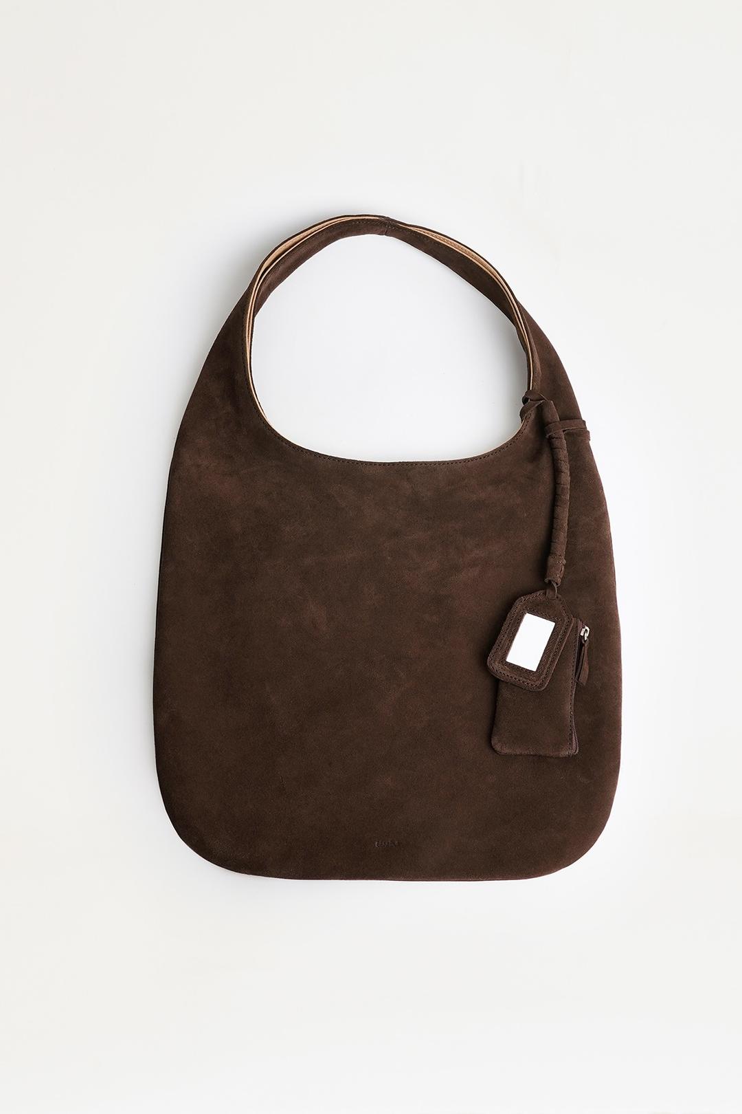 [2ND] SERENE HOBO LEATHER  BAG DARK BROWN