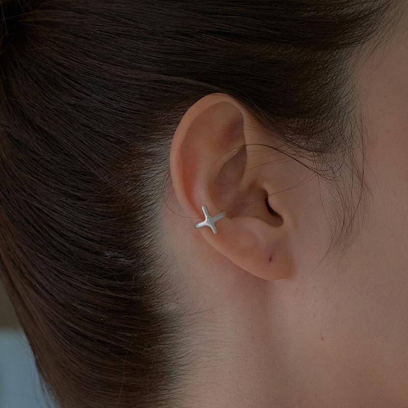 mini cross earcuff