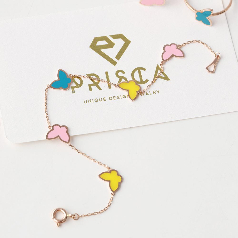 14K 18K 라온 나비 팔찌