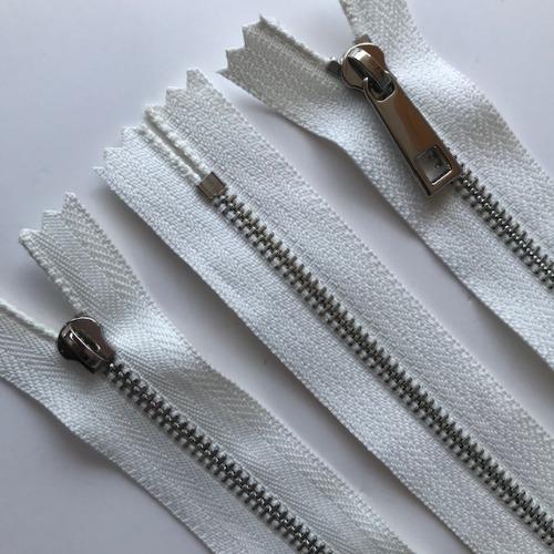 [지퍼완제품] 3호니켈 030화이트 + YKK슬라이더(사이즈옵션선택)