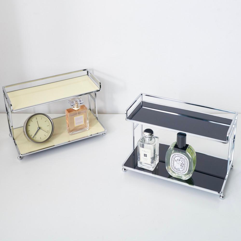 바이에스컴퍼니 2단 모듈 화장품 정리대 향수함 버터 미니 선반