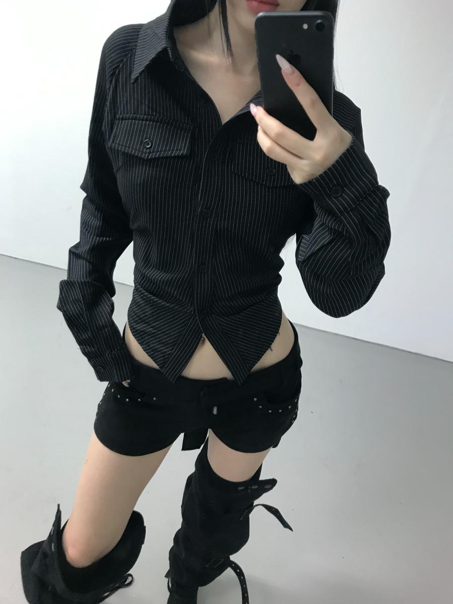 디에어타운 reese back strap shirts(2 color)