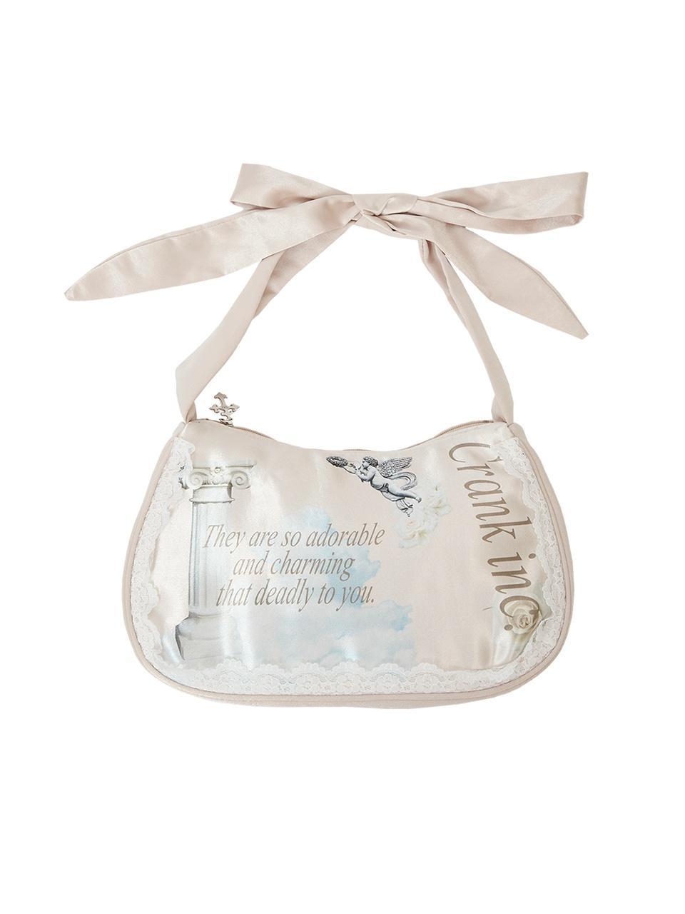 [단독~10/29][11/1 예약배송] SATIN PRINTED SHOULDER BAG_BEIGE